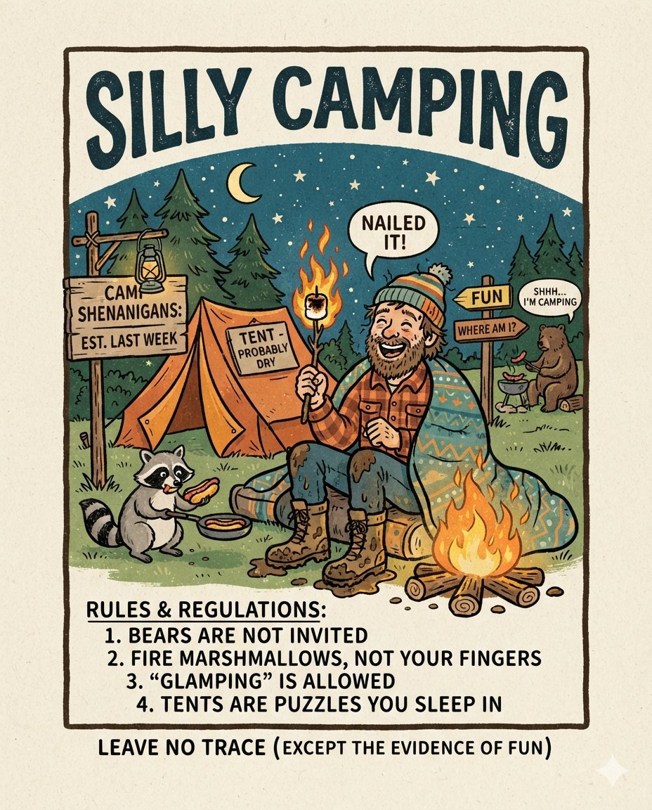 Funny Camping Poster